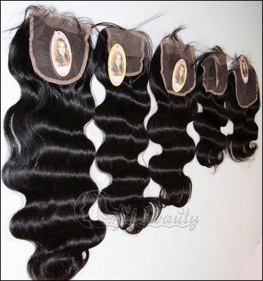 China 8 Inch Body Wave Lace Top Weave Closure Chinese Human Hair Grade 5A for sale