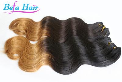 China Beauty Unprocessed Brazilian Virgin Ombre Remy Hair Extensions For Salon for sale