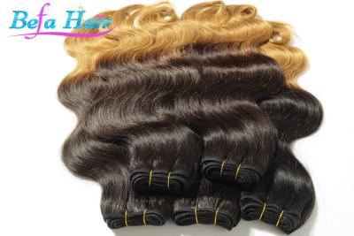 China Luxury Double Wefted Ombre Remy Hair Extensions Peruvian Body Wave Hair Bundles for sale