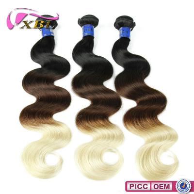 China XBL 7A Virgin Human Hair Extension In Dubai Sew In Human Hair Weave Ombre Hair for sale