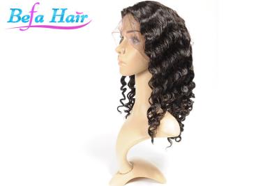 China Professional Golden / Blonde Deep Wave Human Hair Full Lace Wigs for sale