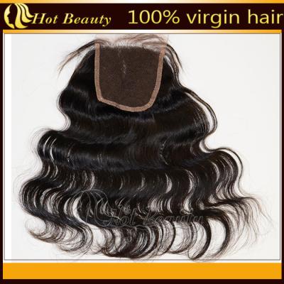 China Black Chinese Human Swiss Lace Top Hair Closure Body Wave 4A Grade for sale