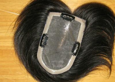 China 8 Inch Straight Chinese Human Lace Top Closure Toupee / Black Hair Weave for sale