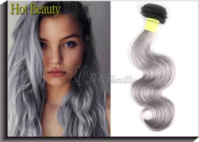 China Unprocessed Brazilian Virgin Hair Body Wave Grey Remy Human Hair Weave Full Ends for sale