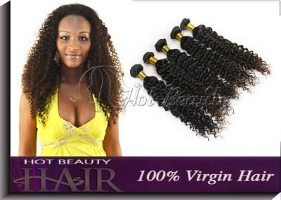 China Natural Black 5A Virgin Brazilian Hair , Deep Wave Human Hair Weave for sale