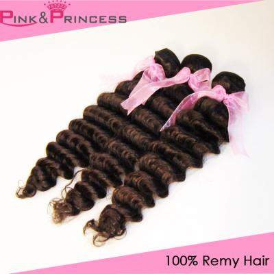 China Factory Outlet 5A Virgin Brazilian Hair Weaves,Unprocessed Color,Deep Wave for sale