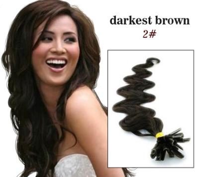 China OEM Custom U - tip Remy Human Pre Bonded Hair Extension for sale