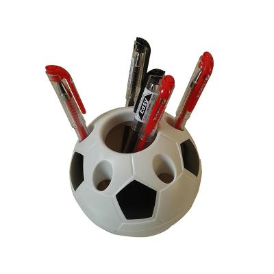 China Useful Plastic Pen Stand Football Shape Pen Holder for sale