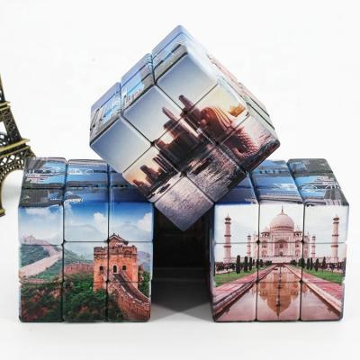 China 2019 hot and new cartoon puzzle design 3x3x3cm plastic magic cube toy for sale