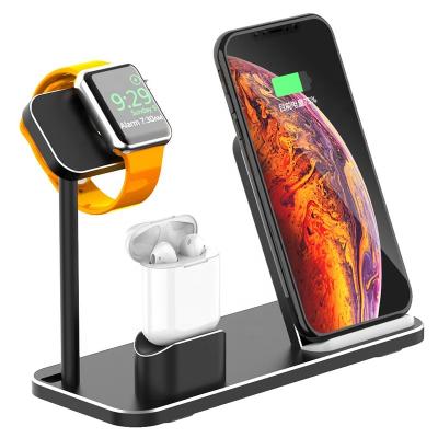 China Mobile phone& phone watch& Factory Wholesale Cell Phone Wireless Charging Earphone Bracket For Phones Alloy Charging Watch Headphone Base Stand for sale