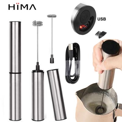 China Lait Frother de Sustainable Vaporizador De Leche De Mano Recargable Espumador De Leche USB Portatil Espumador De Leche Profesional Electrico for sale