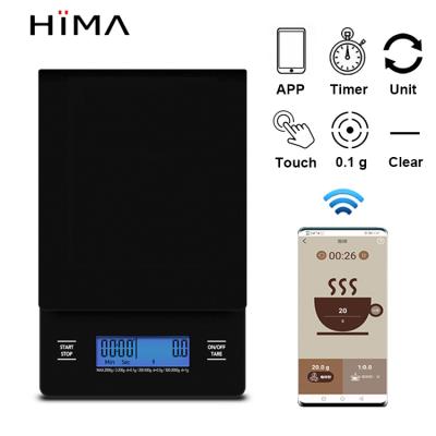 China Customizable Connection APP Control Mini Coffee Weighing Electronic Scale Mini Coffee Kitchen Digital Scale Digital Coffee Scale with Timer for sale