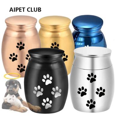 China DIY Mini Silver Pink Cats Pet Viable Portable Cremation Urns Personalized Dogs Pet Caskets Urns Pet Urns For Ashes for sale