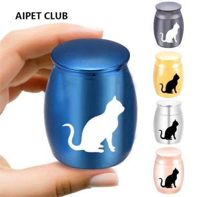 China Customized Portable Viable Cat Caskets Pet Urns Pet Cat Ashes Urns Personalized Mini Pet Cat Cremation Urns Pattern Color Texts for sale