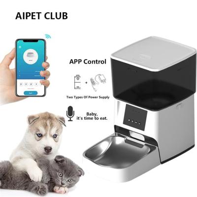 China 4L App Automatic Control Dog Cat Pet Automatic Smart Feeder Recording Dog Cat Pet Automatic Feeder WIFI Automatic Pet Feeder for sale