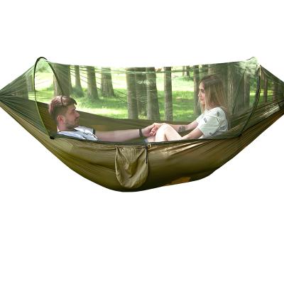 China Modern Outdoor Double Camping With Mosquito Net Nylon Lightweight Portable Hammock With Carry Bag Increasing Camping for sale