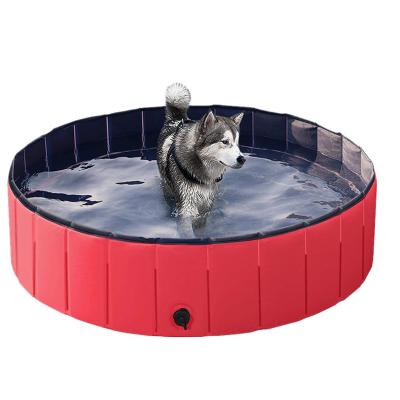 China Large Convenient Folding Inflatable Dog Soaking Bath Bathing Tub Puppy Pool Seal Pet Supplies for sale