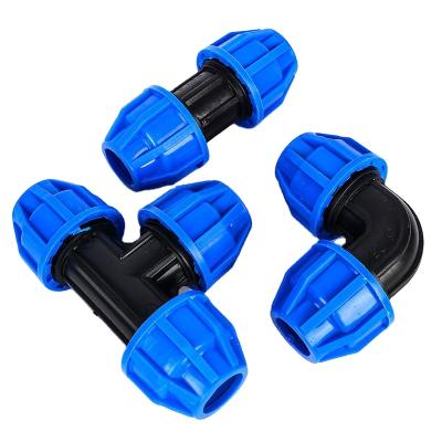 China PP Compression Fittings Connectors Fittings PP Pipe Water Fittings for sale