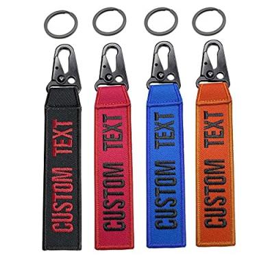 China Eco-Friendly Promotional Wholesale Custom Embroidery Nylon Metal Motorcycle Car Key Chain Key Chain Custom for sale