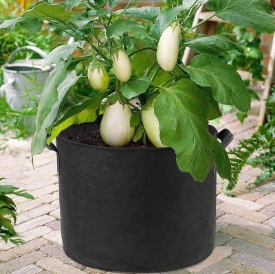 China Wholesale Reusable Planting Planter Biodegradable Thick Nonwoven Vegetable Felt Planting Bag for sale