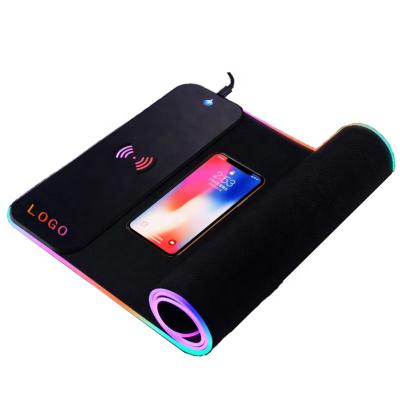 China Gmaing Led RGB Gaming Computer Keyboard Mousepad 10w Cloth Charger Wireless Mouse Pad for sale