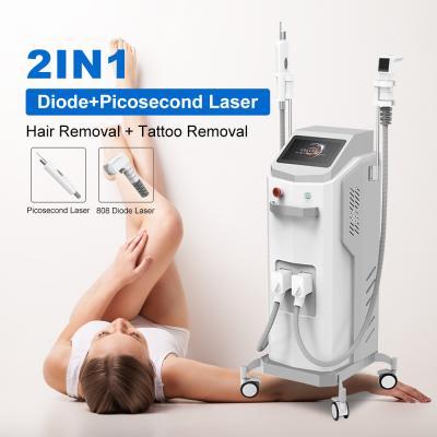 China China Factory 2 In 1 Pico Laser Tattoo Removal And 808nm Diode Laser Hair Removal Machine for sale