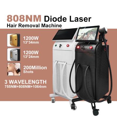 China Soprano Titanium Plainless Vertical 808nm Triple Wavelength Diode Laser Hair Removal Beauty Machine for sale