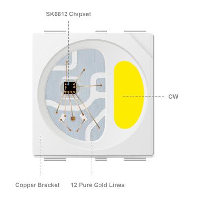 China Pixels led dreamy color rgbww high quality rgbnw rgbnw 4in1 affordable rgbw sk6812 led smd for sale