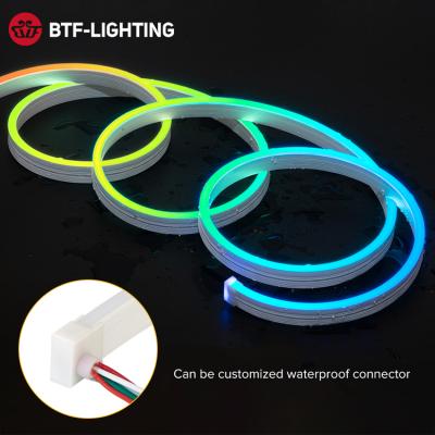 China Outdoor decoration lighting DC5v 12v IP67 waterproof accessible decoration cable silicone ws2811 ws2812b neon lamp for sale