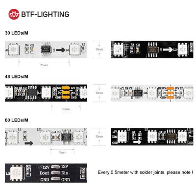 China WS2811 STRIP DC12v Programmierbare Programmierbare Sticky Housing Rgbic Fluorescent Alternating Gradient Led Strip Ws2811 for sale