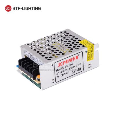 China 20W LED Strip Light Driver Led Strip Switching Power Supply Led Driver Box High Safe Performance 5V 4A 220v AC To DC Power Supply 5v 1 - 50W -10 °C~+60°C for sale