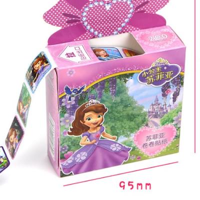 China Decorative sticker custom sticker for kids roll up sticker in box for sale