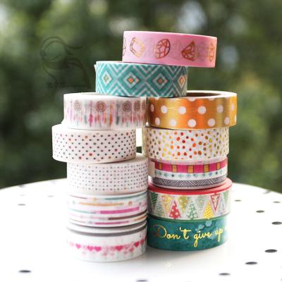 China Gold Washi Tape Waterproof Custom Printed Foil for sale