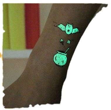 China Temporary Hot Sale Customized Body Glow In The Dark Tattoo Sticker for sale