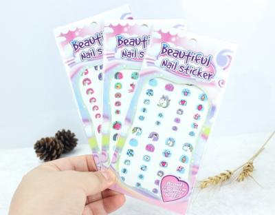 China Waterproof+Eco-friendly Kids Nail Sticker Nail Colorful Waterproof Products Custom Nail Sticker for sale