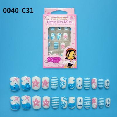 China Custom High Quality Waterproof+Eco-friendly Kids ABS Plastic False Nail Nail Sticker for sale