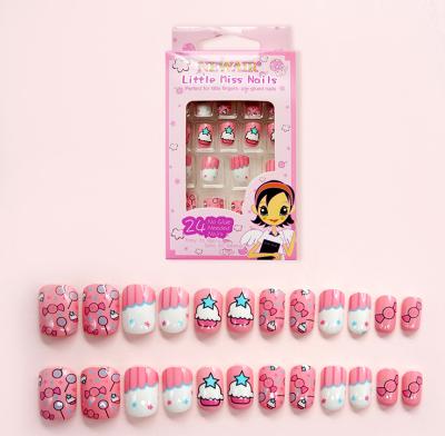 China Waterproof+Eco-friendly Custom Colors Kids ABS Plastic Fake Nails Nail Sticker for sale