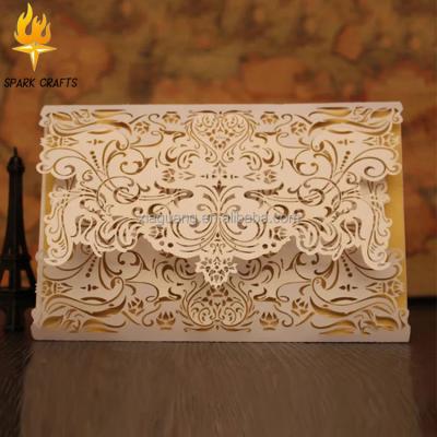 China Europe Manufacture Top Quality Professional Wedding Card Laser Cut , Laser Cut Wedding Invitation Card for sale