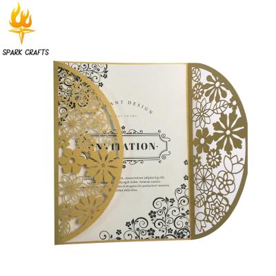 China Europe Manufacture Top Quality Professional Wedding Card Laser Cut , Laser Cut Wedding Invitation Card for sale