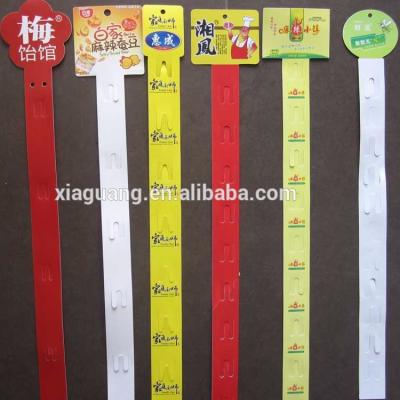 China PVC or PP Show PP Hang Strip Plastic Clip Strips Folded Clip Strip for sale