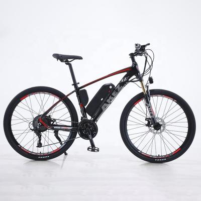 China Aluminum alloy good quality 48V 500W 13AH lithium battery 27 speed e bike 27.5 inch black color customized cool design electric bicycle for sale