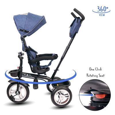 China Easy to Install for 2022 European Standard Manufacture High Quality Baby Tricycle Factory Ride on Three Wheel Foldable Toys Children Bike 3 in 1 Baby Stroller Tricycle Baby for Christmas for sale