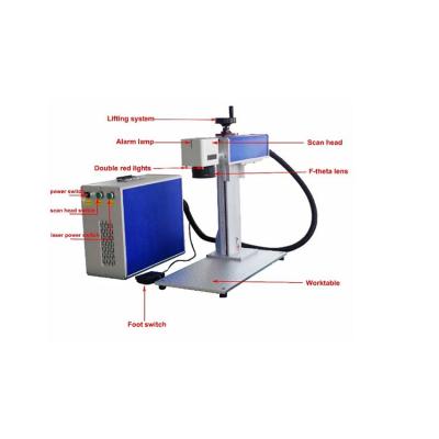 China Desktop Type Fiber Laser Engraving Laser Marking Maker Price 20W Metal Machine for sale