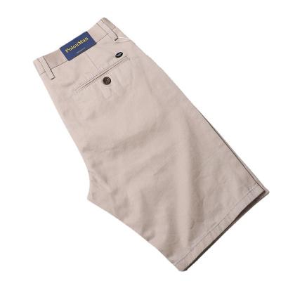 China Custom Anti-Wrinkle Shorts Mens Casual 100 Cotton Twill Side Pockets Zipper Fly for sale