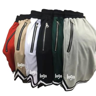 China 2022 QUICK DRY wholesale fashion custom logo mesh shorts sports running nets shorts mens basketball shorts custom made for sale