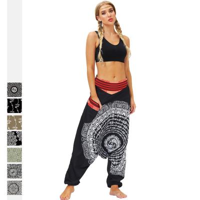 China Summer Breathable Bohemian Sports Casual Wide Leg Pants Dance Pants Loose Joggers for sale