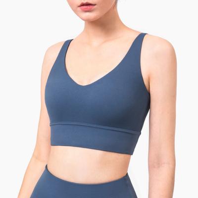 China 2021 QUICK DRY hot selling fitness yoga tops colorful seamless sports yoga bra for women for sale