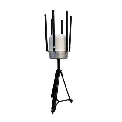 China 6 Channel 8 Channel 2KM 3KM UAV Fixed Drone Jammer For Perimeter Security for sale