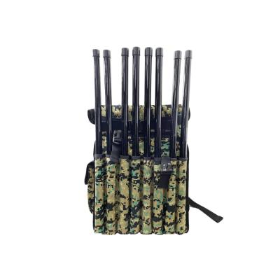 China 5.8G 2.4G 1.2G 900M 433M 2KM Backpack Jammer RF Amplifier Anti UAV FPV Swarms for sale