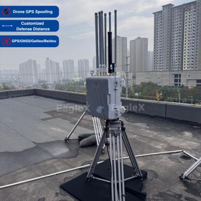 China Drone FPV GPS, BeiDou, GLONASS Galileo Spoofing Device Voor luchthavens, gevangenissen, grensbeveiliging, energiecentralebeveiliging Te koop